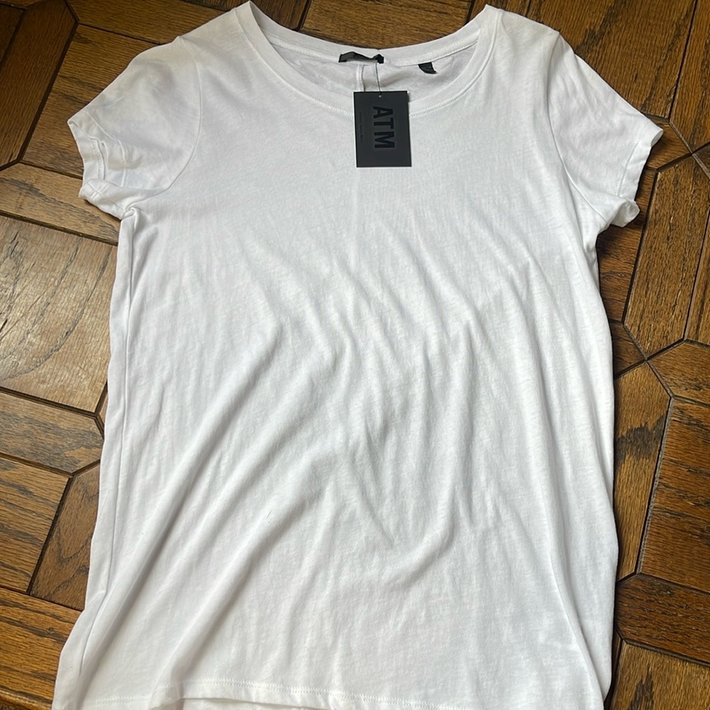 ATM Anthony Thomas Melillo Vintage Jersey Crew Neck T-Shirt white XS *NWT* - Picture 3 of 8